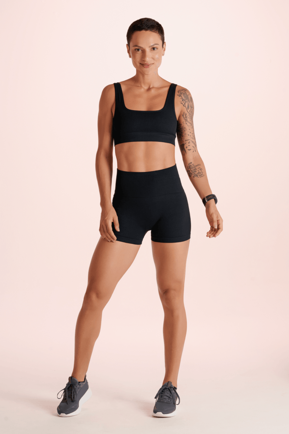 TOP CANELADO BASIC SEAMLESS PRETO-G